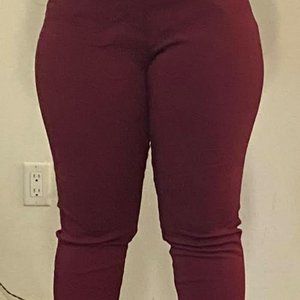 Zac & Rachel Burgundy/Red Stretch Pants Size 14